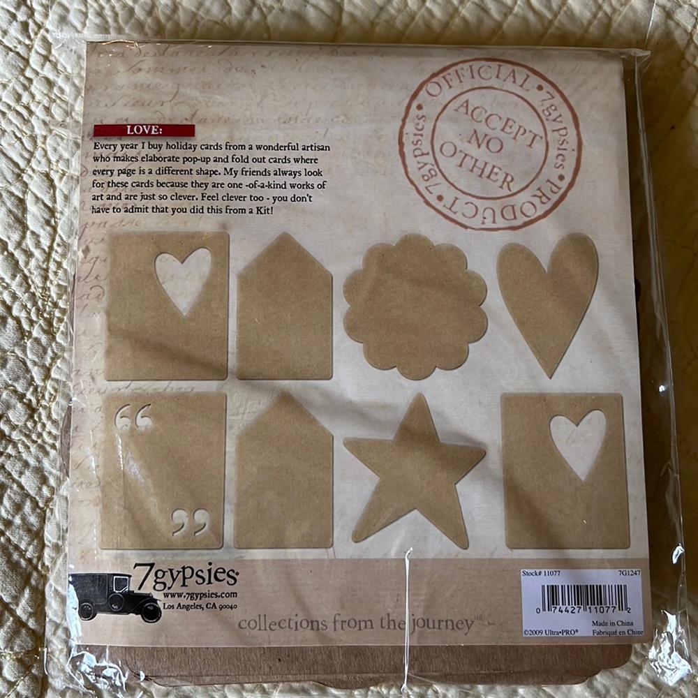 7Gypsies scrapbook board kit NWT